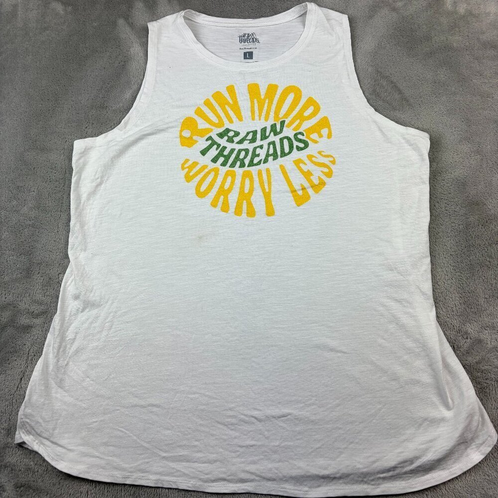 Raw Threads Athletics Run More Sleeveless Tank Top Women's Size XL